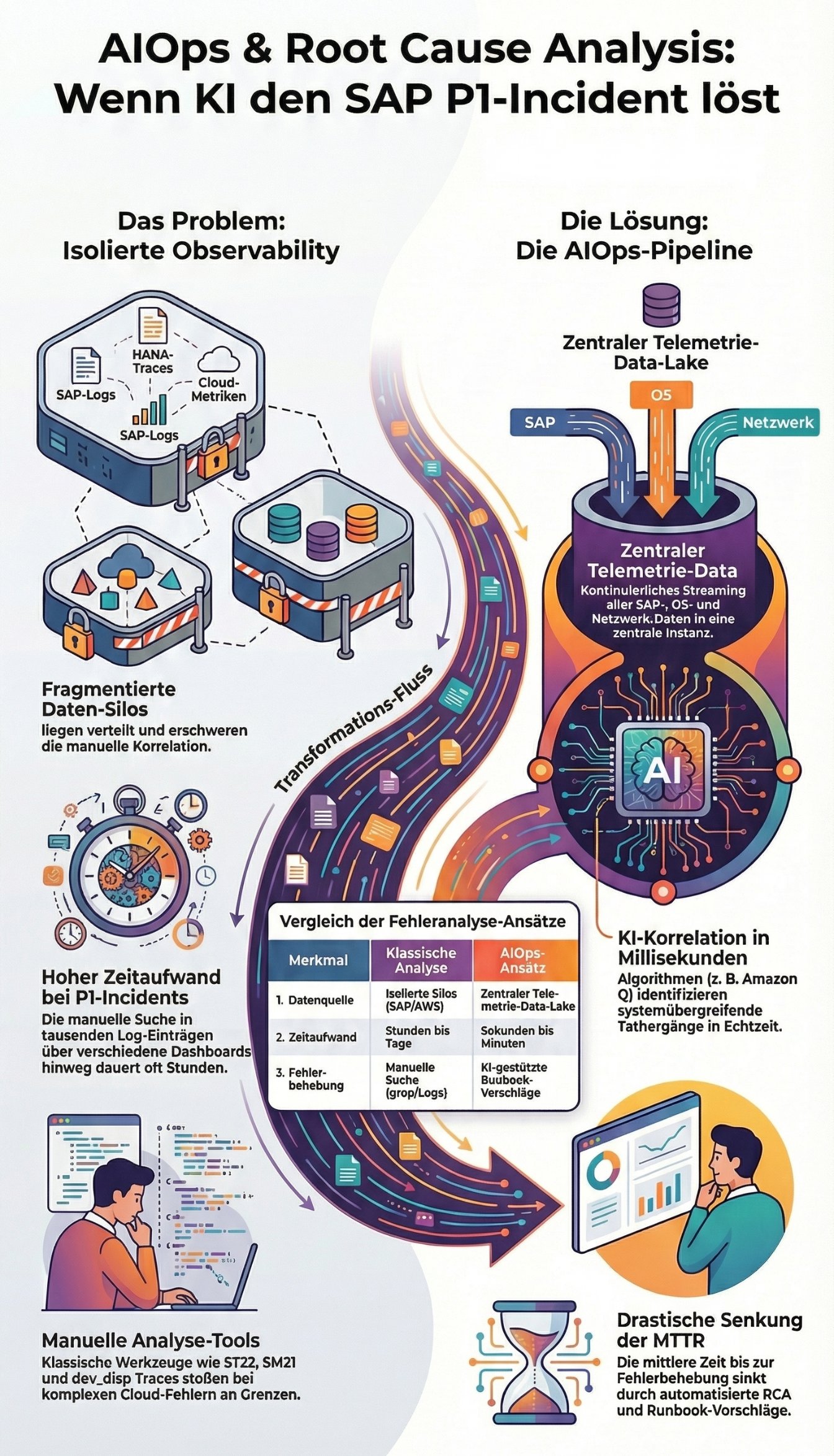 SAP AIOps und Root Cause Analysis Architektur