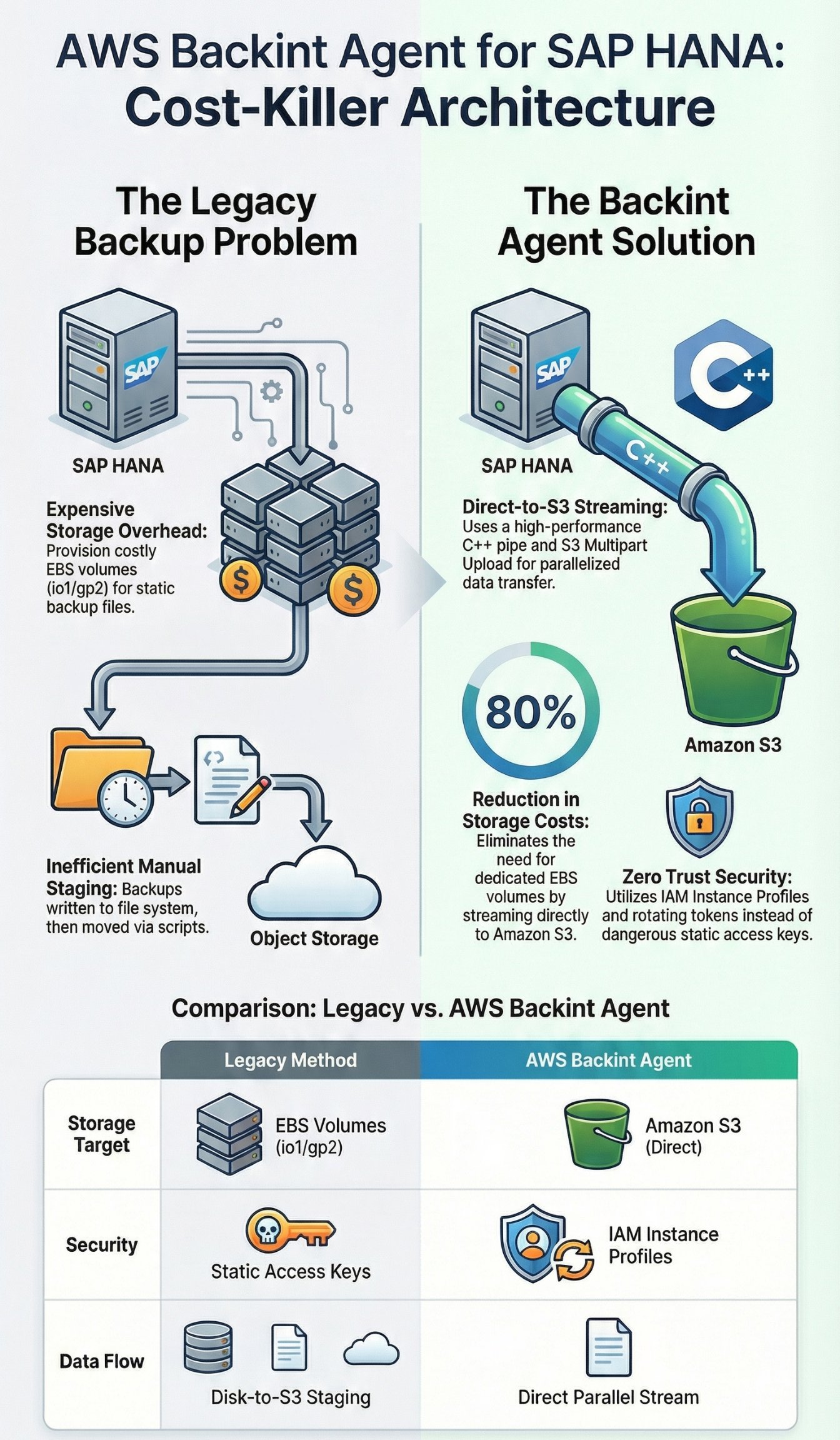 SAP HANA Backint Agent Architecture on AWS