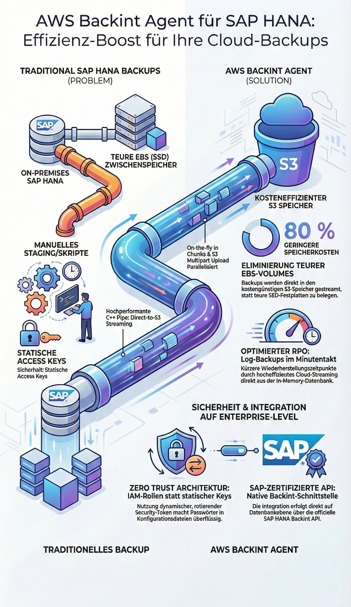 SAP HANA Backint Agent Architektur auf AWS