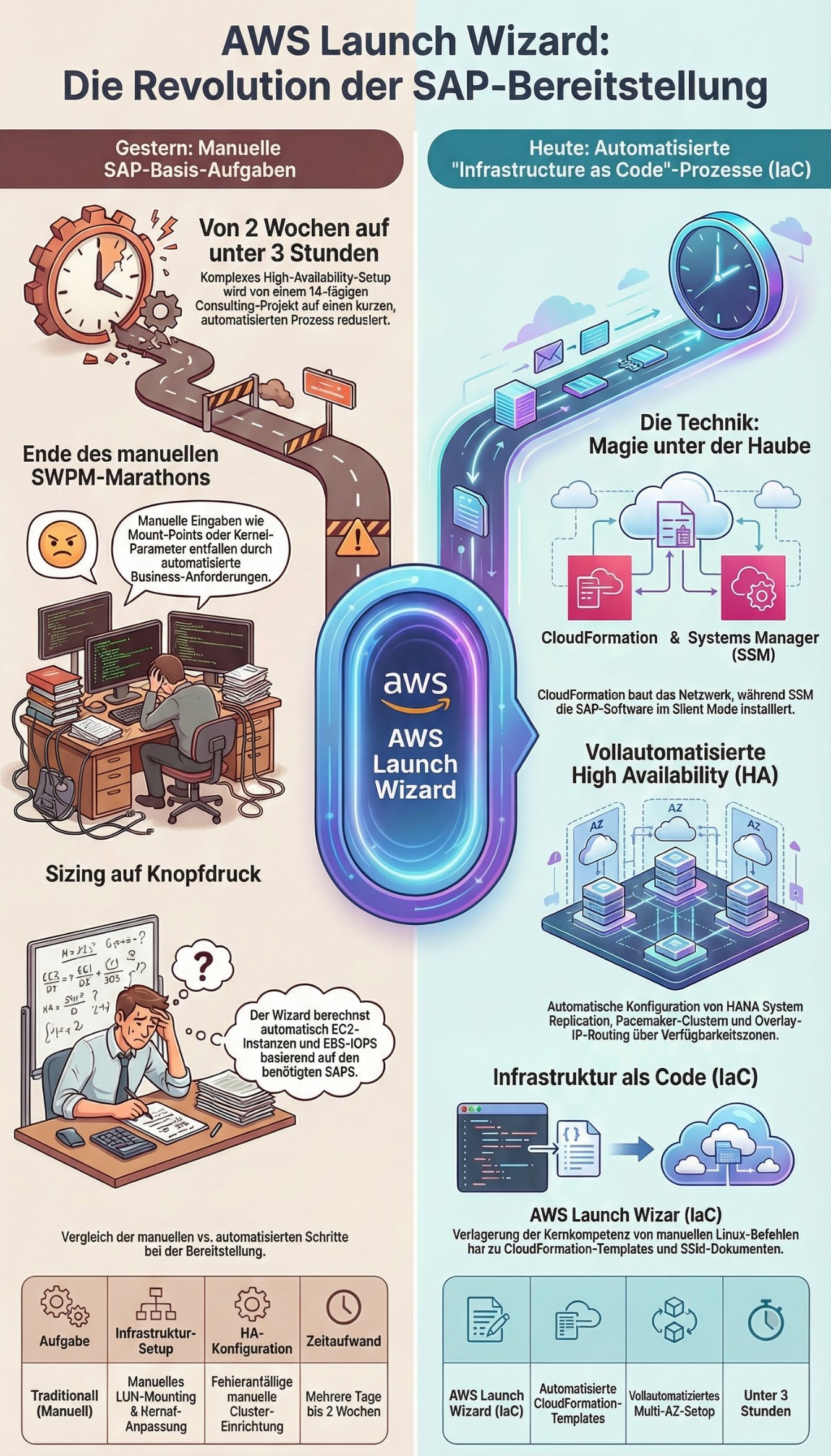 AWS Launch Wizard Architektur für SAP S/4HANA
