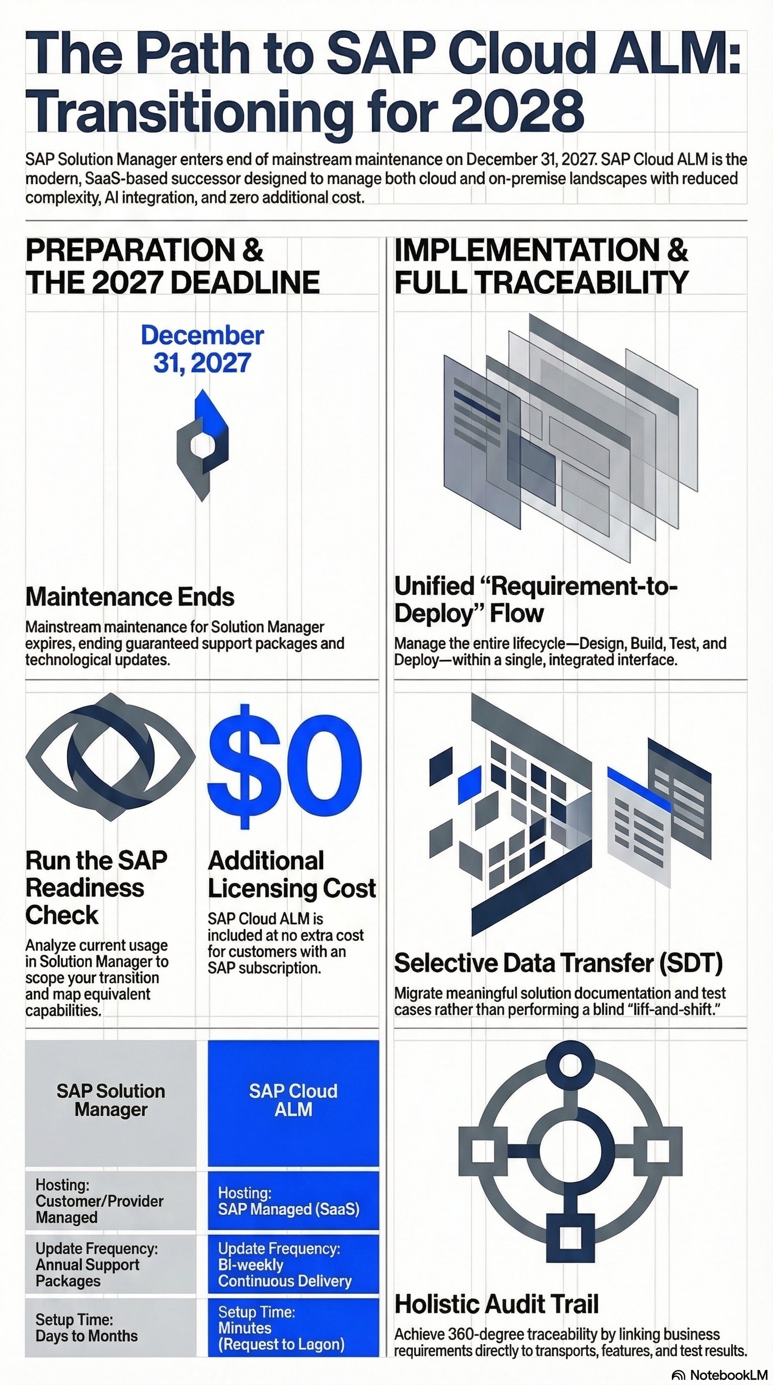 SAP Cloud ALM vs Solution Manager Architecture