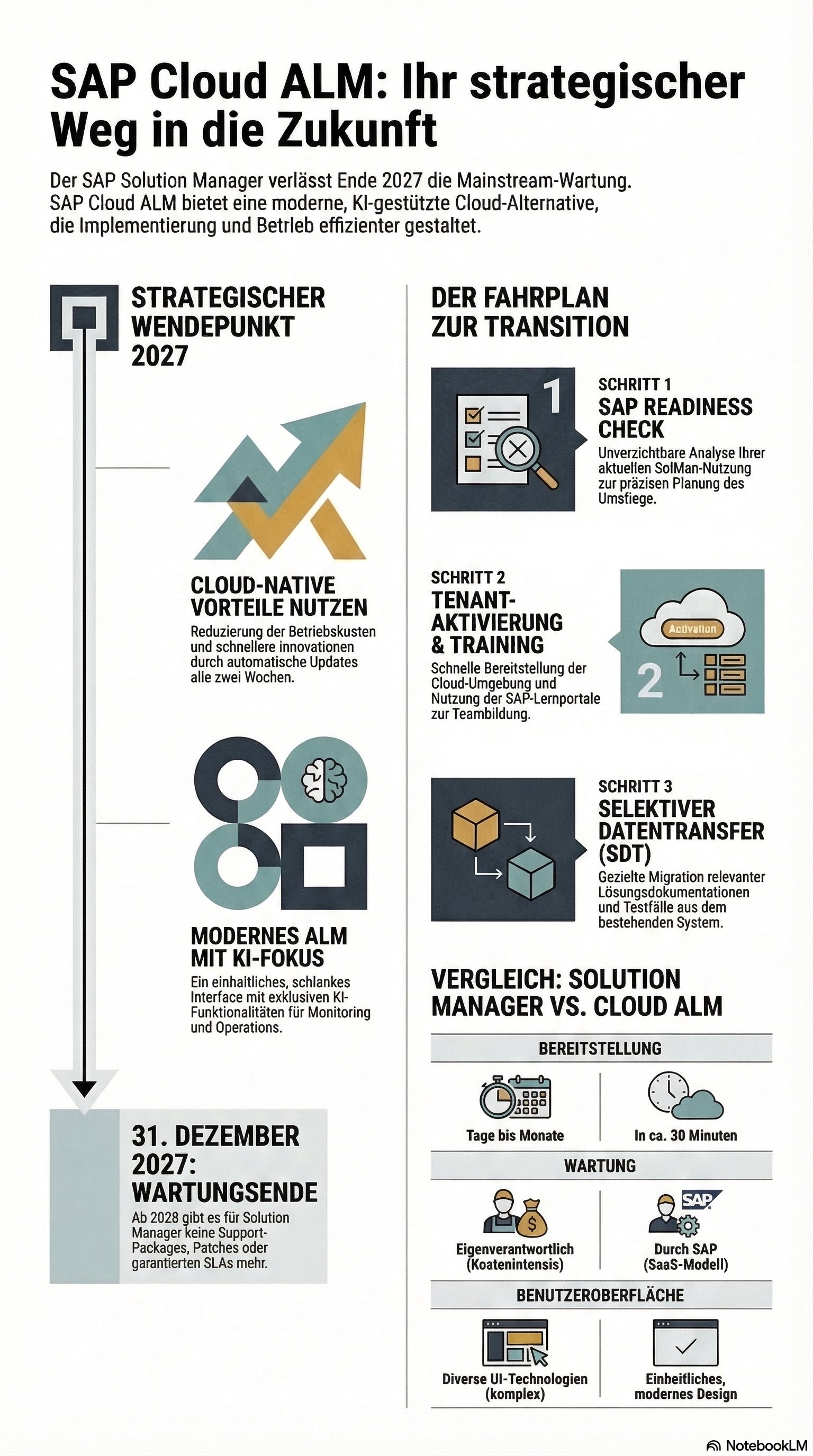 SAP Cloud ALM vs Solution Manager Architektur