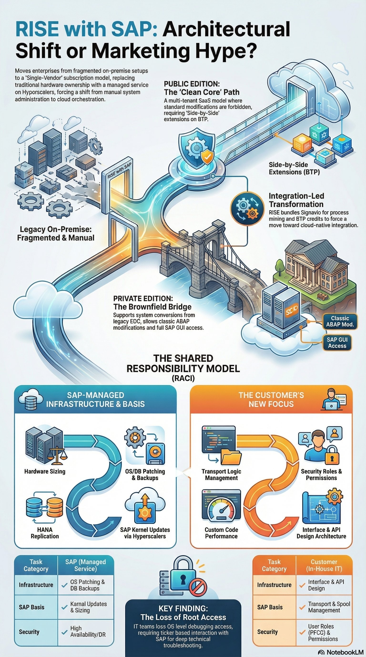 RISE with SAP Architecture and Shared Responsibility Model